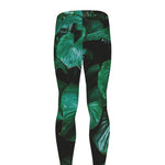 Natural Tropical Leaf Print Men's leggings