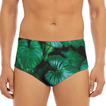 Natural Tropical Leaf Print Men's Triangle Swim Briefs