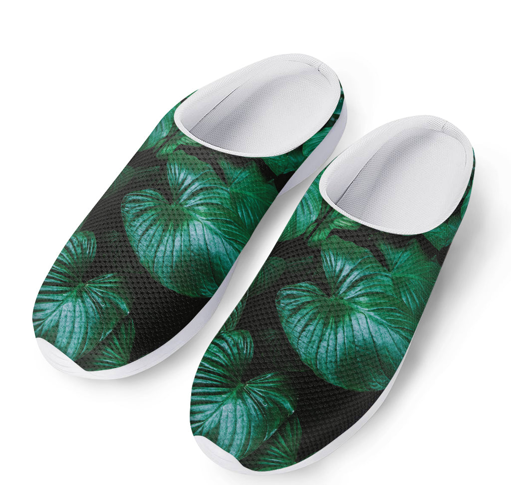 Natural Tropical Leaf Print Mesh Casual Shoes