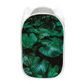 Natural Tropical Leaf Print Mesh Laundry Hamper