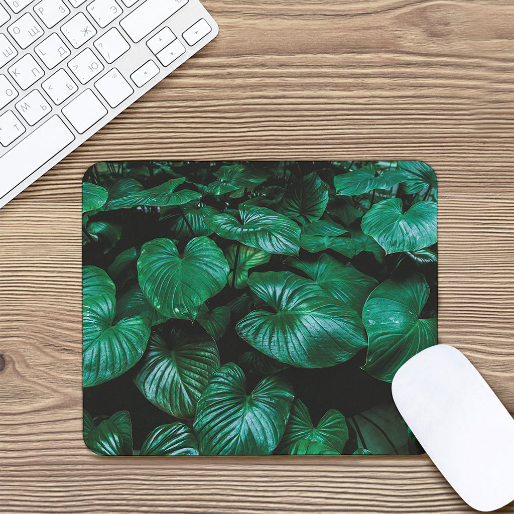 Natural Tropical Leaf Print Mouse Pad