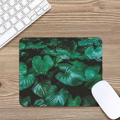 Natural Tropical Leaf Print Mouse Pad