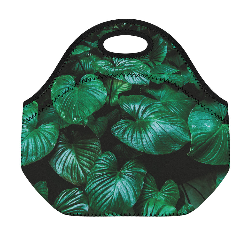 Natural Tropical Leaf Print Neoprene Lunch Bag