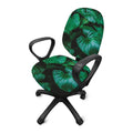 Natural Tropical Leaf Print Office Chair Cover