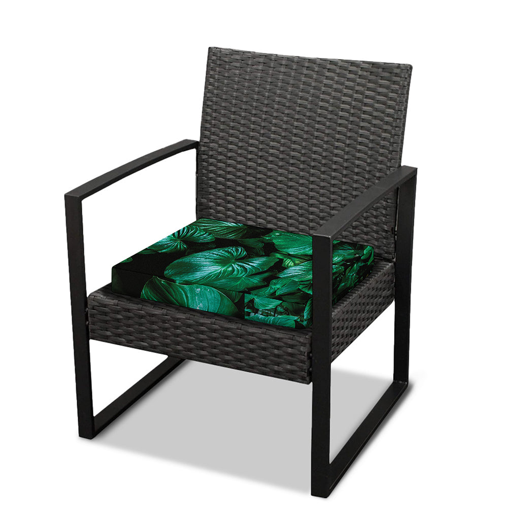 Natural Tropical Leaf Print Outdoor Seat Cushion Cover