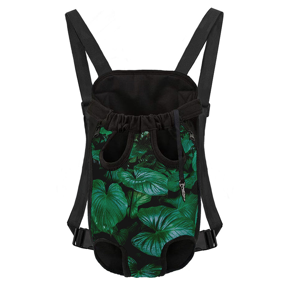 Natural Tropical Leaf Print Pet Carrier Backpack