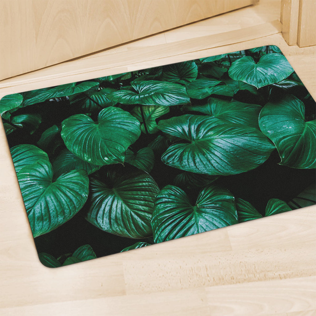 Natural Tropical Leaf Print Polyester Doormat