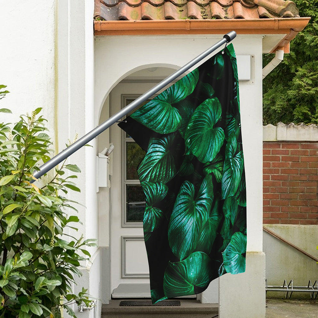 Natural Tropical Leaf Print Polyester Flag