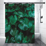Natural Tropical Leaf Print Premium Shower Curtain