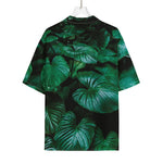 Natural Tropical Leaf Print Rayon Hawaiian Shirt