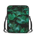 Natural Tropical Leaf Print Rectangular Crossbody Bag