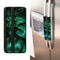 Natural Tropical Leaf Print Refrigerator Handle Covers