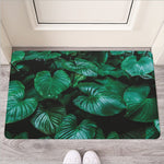 Natural Tropical Leaf Print Rubber Doormat