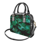 Natural Tropical Leaf Print Shoulder Handbag