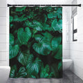 Natural Tropical Leaf Print Shower Curtain