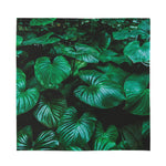 Natural Tropical Leaf Print Silk Bandana