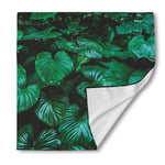 Natural Tropical Leaf Print Silk Bandana