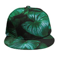 Natural Tropical Leaf Print Snapback Cap