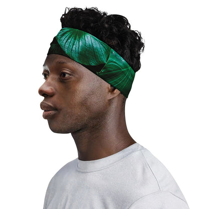 Natural Tropical Leaf Print Sports Headband