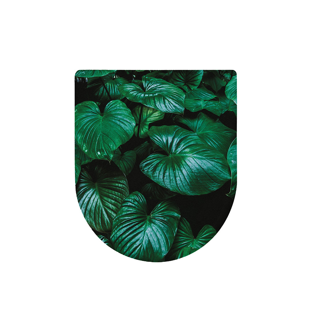 Natural Tropical Leaf Print Toilet Lid Cover