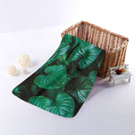 Natural Tropical Leaf Print Towel