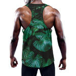 Natural Tropical Leaf Print Training Tank Top