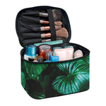 Natural Tropical Leaf Print Travel Makeup Bag