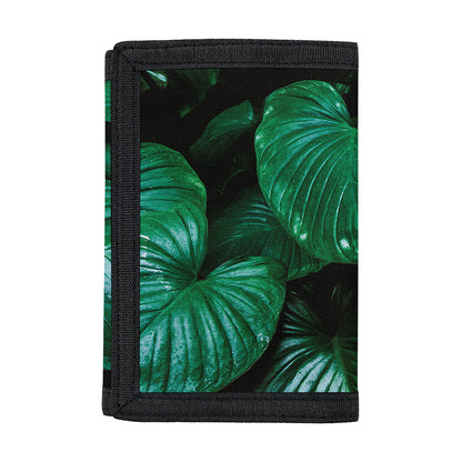Natural Tropical Leaf Print Trifold Wallet