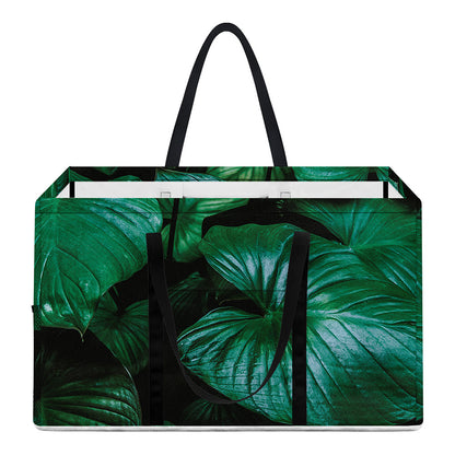Natural Tropical Leaf Print Utility Tote Bag