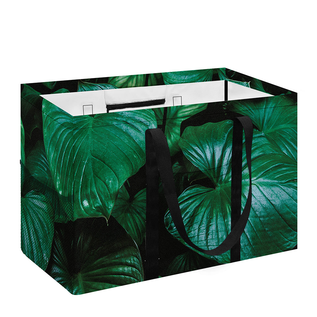 Natural Tropical Leaf Print Utility Tote Bag