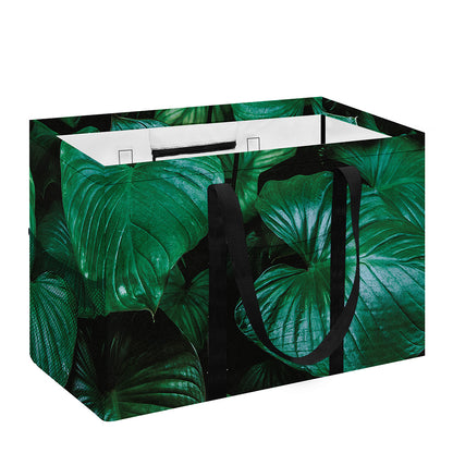 Natural Tropical Leaf Print Utility Tote Bag