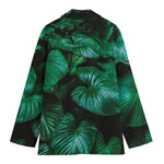 Natural Tropical Leaf Print Women's Blazer