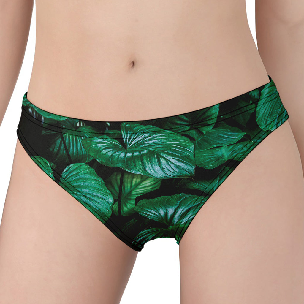 Natural Tropical Leaf Print Women's Panties