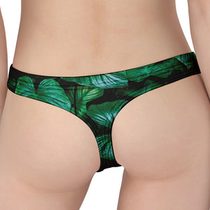 Natural Tropical Leaf Print Women's Thong