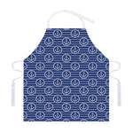 Nautical Anchor Pattern Print Adjustable Apron