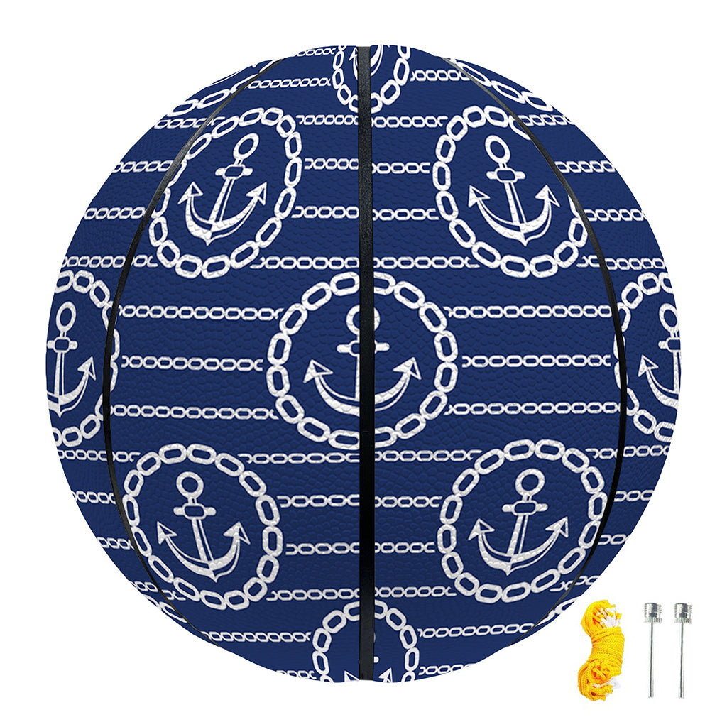 Nautical Anchor Pattern Print Basketball