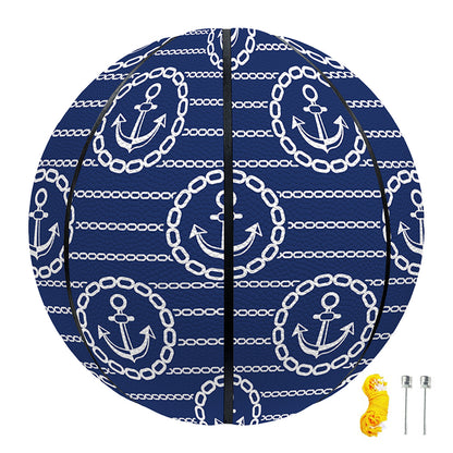 Nautical Anchor Pattern Print Basketball