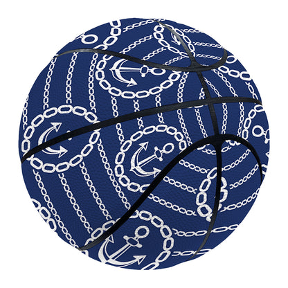 Nautical Anchor Pattern Print Basketball