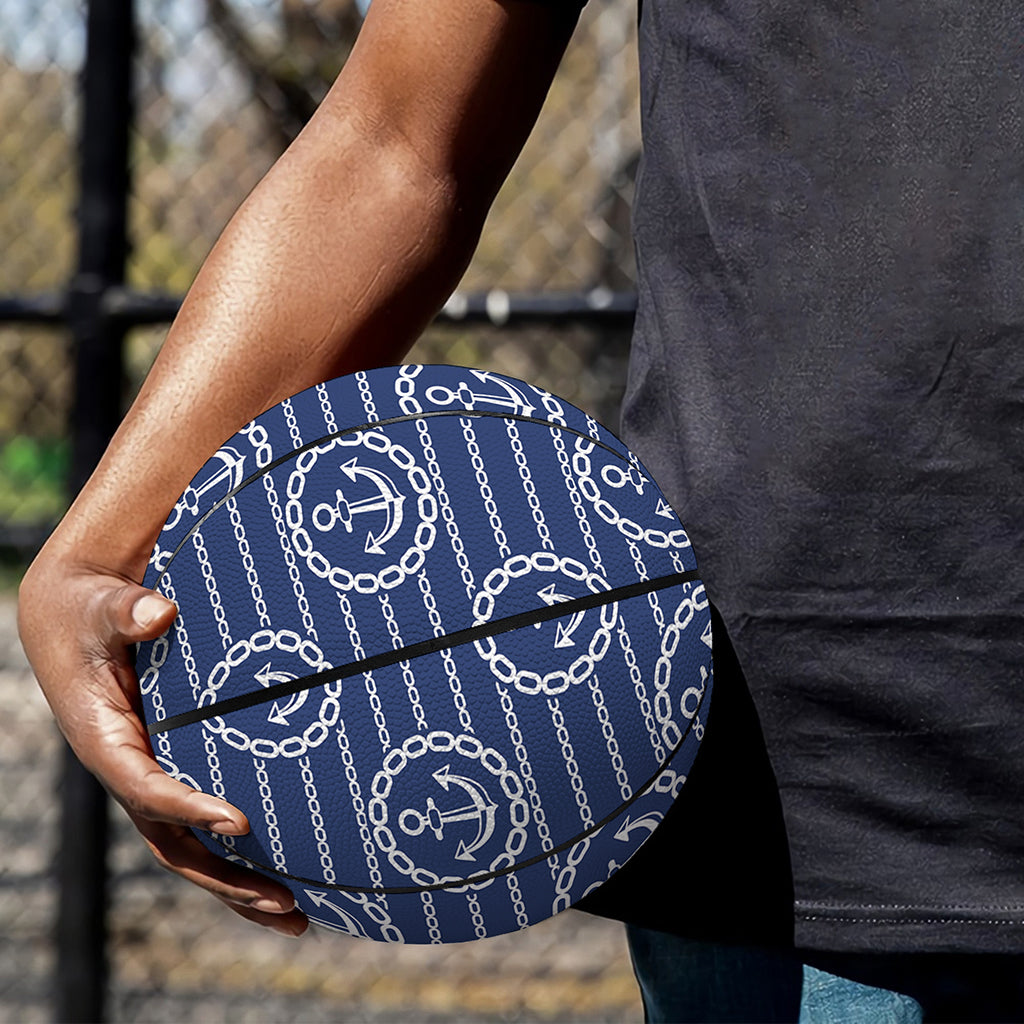 Nautical Anchor Pattern Print Basketball