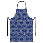 Nautical Anchor Pattern Print Bib Apron With Pocket