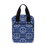 Nautical Anchor Pattern Print Bible Tote Bag