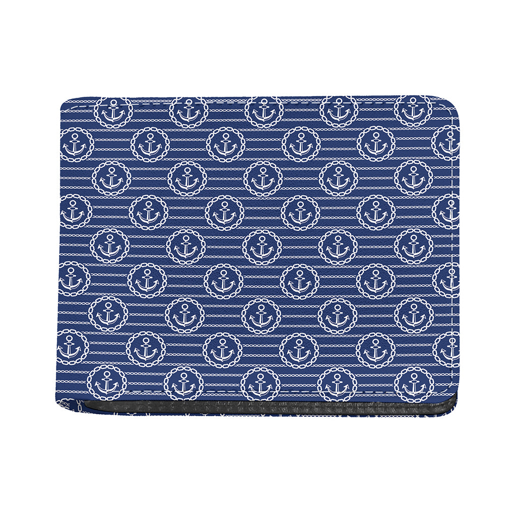 Nautical Anchor Pattern Print Bifold Wallet
