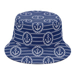 Nautical Anchor Pattern Print Bucket Hat