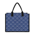 Nautical Anchor Pattern Print Canvas Tote Bag