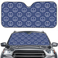 Nautical Anchor Pattern Print Car Windshield Sun Shade