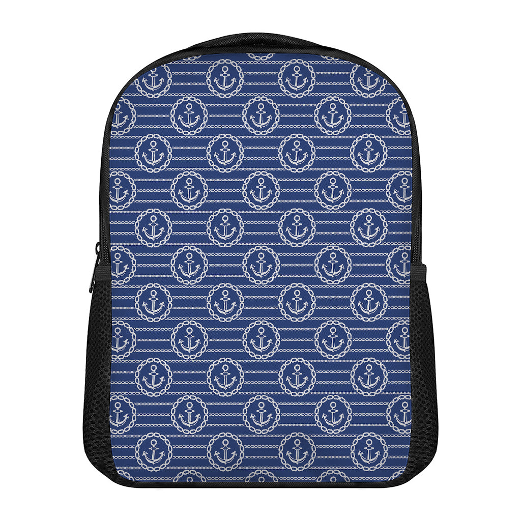 Nautical Anchor Pattern Print Casual Backpack