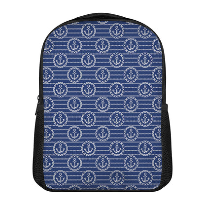 Nautical Anchor Pattern Print Casual Backpack