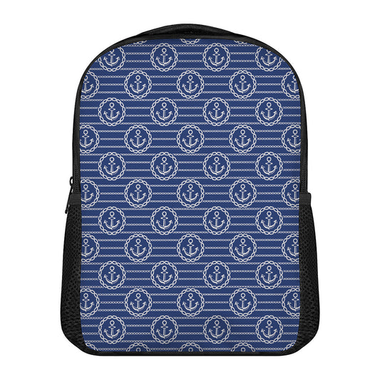 Nautical Anchor Pattern Print Casual Backpack