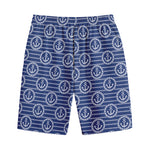Nautical Anchor Pattern Print Cotton Shorts