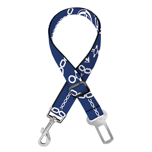 Nautical Anchor Pattern Print Dog Seat Belt